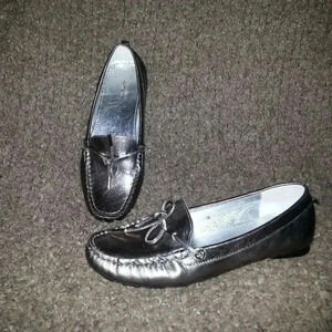 RUDSAK-Pewter Leather Loafers/Moccasins